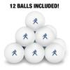 Washburn University Secondary Logo Novelty Table Tennis Ping Pong Ball 12 Pack with Storage Bag view 3