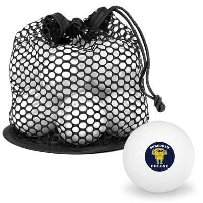Shredded Cheese Muscles Funny Humor Novelty Table Tennis Ping Pong Ball 12 Pack with Storage Bag