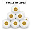 Rhode Island College Secondary Logo Novelty Table Tennis Ping Pong Ball 12 Pack with Storage Bag view 3