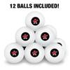 W Kentucky Secondary Logo Novelty Table Tennis Ping Pong Ball 12 Pack with Storage Bag view 3