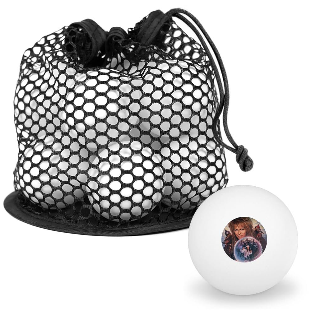 Labyrinth Crystal Ball Goblin King Jareth David Bowie Novelty Table Tennis Ping Pong Ball 12 Pack with Storage Bag