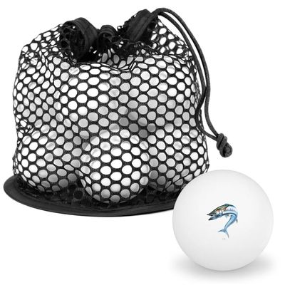 Kingfish Fishing Novelty Table Tennis Ping Pong Ball 12 Pack with Storage Bag