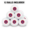 American University Primary Logo Novelty Table Tennis Ping Pong Ball 12 Pack with Storage Bag view 3