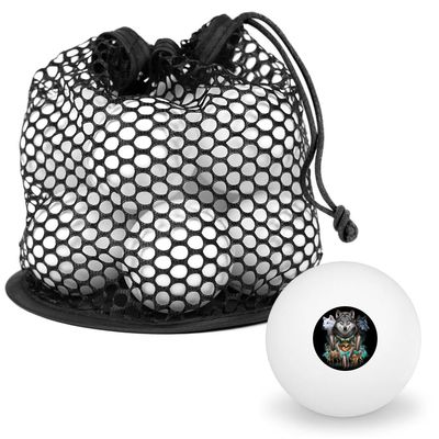 Native Land Wolves,Deer and Eagle Novelty Table Tennis Ping Pong Ball 12 Pack with Storage Bag