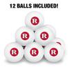 Rutgers Scarlet Knights Logo Novelty Table Tennis Ping Pong Ball 12 Pack with Storage Bag view 3