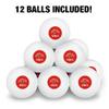 Delaware State University Hornets Logo Novelty Table Tennis Ping Pong Ball 12 Pack with Storage Bag view 3