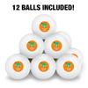 Esteemed Veg Steamed Vegetables Funny Humor Novelty Table Tennis Ping Pong Ball 12 Pack with Storage Bag view 3