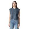American Apparel Womens Heavyweight Cotton, Boxy, Cropped, and Garment Dyed Muscle T-Shirt, Style G307GD, 2-Pack, Faded Navy (2-pack), Small view 2