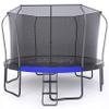 123JUMP 12FT Outdoor Trampoline with Safety Enclosure Net and Ladder, Round Recreational Trampoline for Kids with ASTM Approval, Spring Pad Cover, Heavy Duty Jump Mat view 1