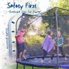 123JUMP 12FT Outdoor Trampoline with Safety Enclosure Net and Ladder, Round Recreational Trampoline for Kids with ASTM Approval, Spring Pad Cover, Heavy Duty Jump Mat view 3