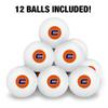 Carroll University Secondary Logo Novelty Table Tennis Ping Pong Ball 12 Pack with Storage Bag view 3