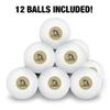 Albion College Secondary Logo Novelty Table Tennis Ping Pong Ball 12 Pack with Storage Bag view 3