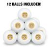 Gold Spotted Leopard Face Novelty Table Tennis Ping Pong Ball 12 Pack with Storage Bag view 3
