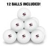 Alabama A&M University Secondary Logo Novelty Table Tennis Ping Pong Ball 12 Pack with Storage Bag view 3