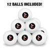 Youngstown State Secondary Logo Novelty Table Tennis Ping Pong Ball 12 Pack with Storage Bag view 3