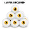 Black Cat Lifting Leg and Licking Novelty Table Tennis Ping Pong Ball 12 Pack with Storage Bag view 3