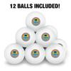 Sesame Street Colorful Cookie Monster Novelty Table Tennis Ping Pong Ball 12 Pack with Storage Bag view 3