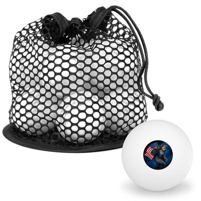American Flag Patriotic Sasquatch Bigfoot Novelty Table Tennis Ping Pong Ball 12 Pack with Storage Bag