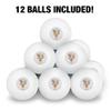 Noel Christmas Deer with Flowers Novelty Table Tennis Ping Pong Ball 12 Pack with Storage Bag view 3