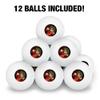 Christmas Holiday Santa Ho Ho Ho Wreath Novelty Table Tennis Ping Pong Ball 12 Pack with Storage Bag view 3