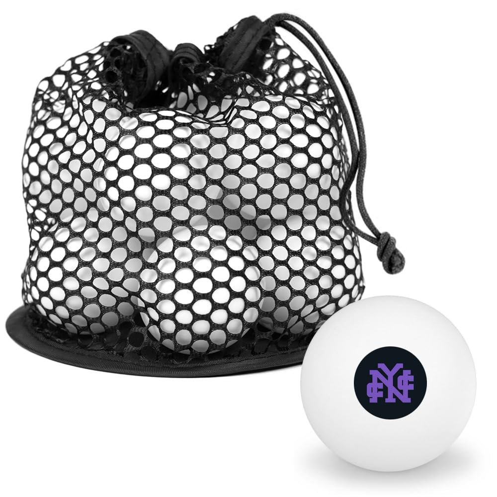 City College of New York Secondary Logo Novelty Table Tennis Ping Pong Ball 12 Pack with Storage Bag
