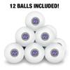 City College of New York Secondary Logo Novelty Table Tennis Ping Pong Ball 12 Pack with Storage Bag view 3