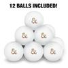 Ampersand & Floral Novelty Table Tennis Ping Pong Ball 12 Pack with Storage Bag view 3