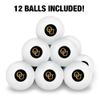 Oakland University Secondary Logo Novelty Table Tennis Ping Pong Ball 12 Pack with Storage Bag view 3