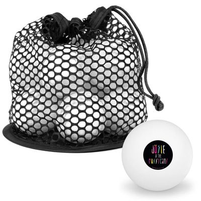Riverdale's Josie & the Pussycats Novelty Table Tennis Ping Pong Ball 12 Pack with Storage Bag