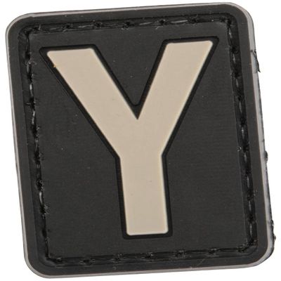 Evike - PVC Hook and Loop Letters & Numbers Patch Grey (Letter: Y)