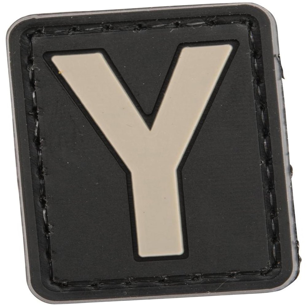 Evike - PVC Hook and Loop Letters & Numbers Patch Grey (Letter: Y)