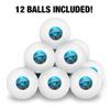 Coral Reef Dolphin and Sea Turtle Novelty Table Tennis Ping Pong Ball 12 Pack with Storage Bag view 3
