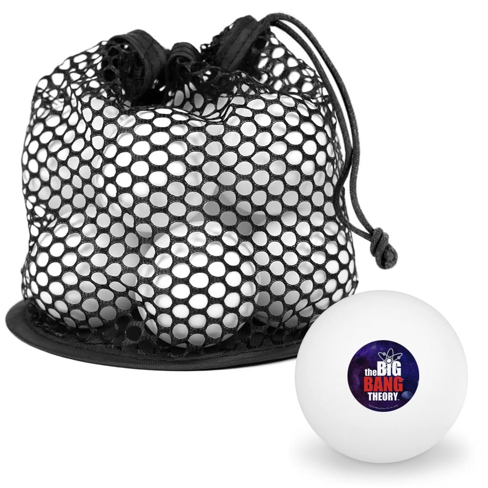 The Big Bang Theory Logo Novelty Table Tennis Ping Pong Ball 12 Pack with Storage Bag