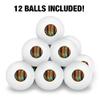 Guitars Electric Acoustic Rock and Roll Wood Paneling Novelty Table Tennis Ping Pong Ball 12 Pack with Storage Bag view 3