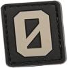 Evike - PVC Hook and Loop Letters & Numbers Patch Grey (Number: 0) view 1