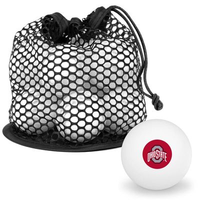 The Ohio State University Primary Logo Novelty Table Tennis Ping Pong Ball 12 Pack with Storage Bag