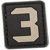 Evike - PVC Hook and Loop Letters & Numbers Patch Grey (Number: 3) view 1