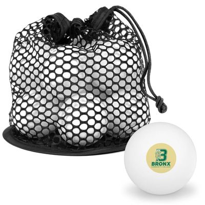 Bronx Community College Primary Logo Novelty Table Tennis Ping Pong Ball 12 Pack with Storage Bag