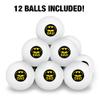 Batman Bat Dad Shield Logo Novelty Table Tennis Ping Pong Ball 12 Pack with Storage Bag view 3