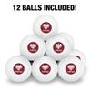 University of Chicago Primary Logo Novelty Table Tennis Ping Pong Ball 12 Pack with Storage Bag view 3