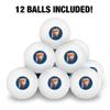 Gold Trump 2020 Novelty Table Tennis Ping Pong Ball 12 Pack with Storage Bag view 3