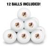 Dog With Pink Roses Novelty Table Tennis Ping Pong Ball 12 Pack with Storage Bag view 3