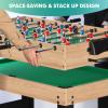 Rioloiuy 12-in-1 Game Table for Home - Foosball Table, Air Hockey Table, Pool Table & More! - Ideal for Game Rooms and Family Game Nights!, Wood-1 view 2