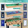 Rioloiuy 12-in-1 Game Table for Home - Foosball Table, Air Hockey Table, Pool Table & More! - Ideal for Game Rooms and Family Game Nights!, Wood-1 view 3
