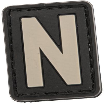 Evike - PVC Hook and Loop Letters & Numbers Patch Grey (Letter: N)