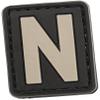 Evike - PVC Hook and Loop Letters & Numbers Patch Grey (Letter: N) view 1