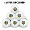 Baby Tiger and Lillies Novelty Table Tennis Ping Pong Ball 12 Pack with Storage Bag view 3