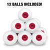 Western Oregon University Primary Logo Novelty Table Tennis Ping Pong Ball 12 Pack with Storage Bag view 3