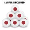 Pacific University Primary Logo Novelty Table Tennis Ping Pong Ball 12 Pack with Storage Bag view 3
