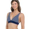 Skye Women's Standard Isabella Wide Band Triangle Bikini Top Swimsuit, Breaking Waves Stripe view 2